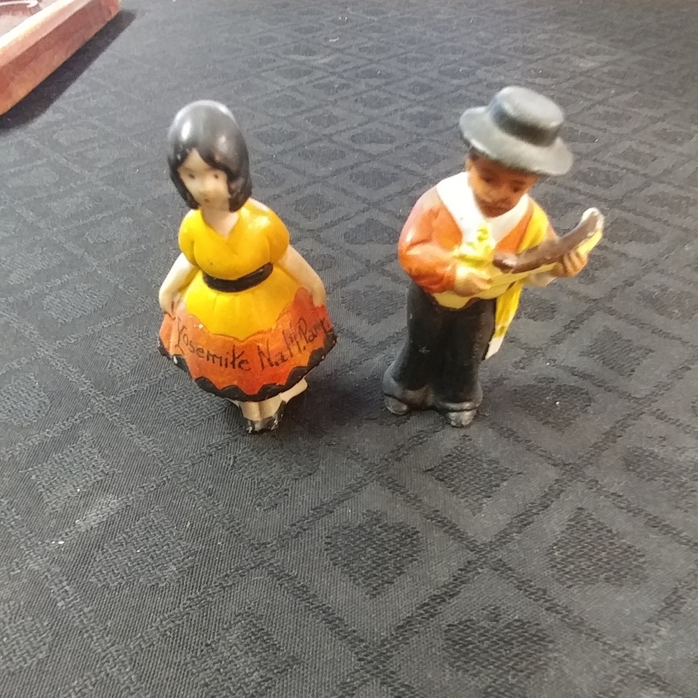 Mexican Women & Man Playing Guitar Figurines